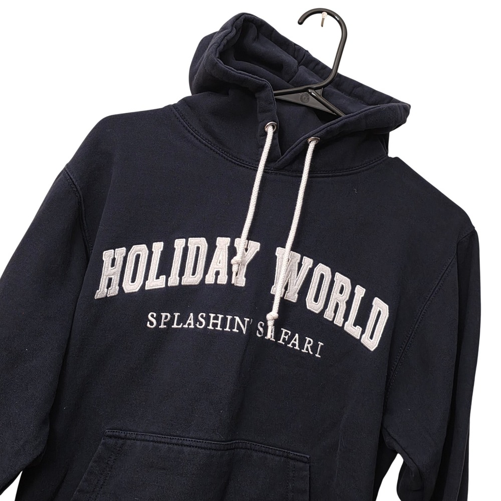 Ocean Beach Sportswear Holiday World Splashin Safari Navy Hoodie Small